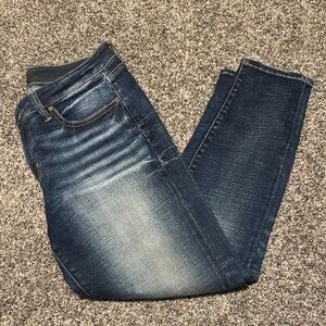 Buckle Black skinny jeans with Distressed Wash